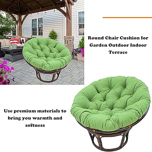 Miniatura 5 de HUHJYUGE Cojín de asiento para cesta colgante de 24 x 24 pulgadas, cojín para silla oscilante, suave, cojín para silla de huevo colgante con