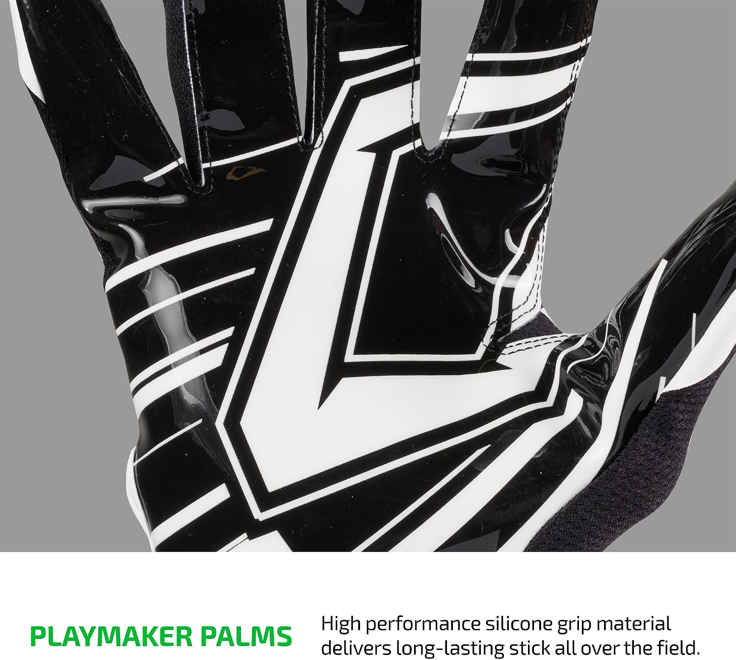 Cutters Football Gloves - Game Day Football Receiver Gloves with High Tack Silicone Grip, Superior Support and Protection