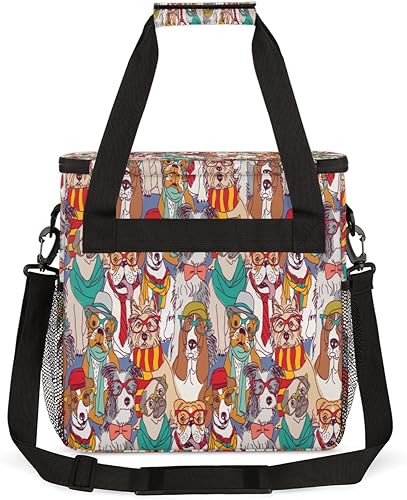 Miniatura 5 de Rainbow Dog Coffee Maker Carring Bag Colorful Puppy Travel Carrying Tote Bag Compatible with Keurig K-Mini or K-Mini Plus Portable Single Serve