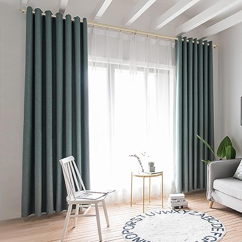 Miniatura 7 de Mayrhyme Barras de cortina dobles con soportes envolventes completos de aluminio y remates de caja de cubos, barras de cortina negras mate para