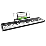 Alesis Recital - 88 Key Digital Piano Keyboard with Semi-Weighted Keys&comma; 2x20W Speakers&comma; 5 Voices&comma; Split&comma; Layer and Lesson Mode&comma; FX and Piano Lessons