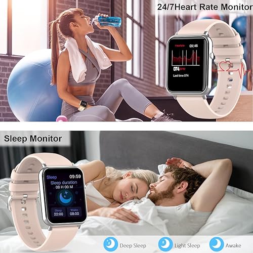 Miniatura 4 de Relojes inteligentes para mujeres y hombres, reloj de monitor de presión arterial, reloj de seguimiento de fitness con rastreador de sueño, contador