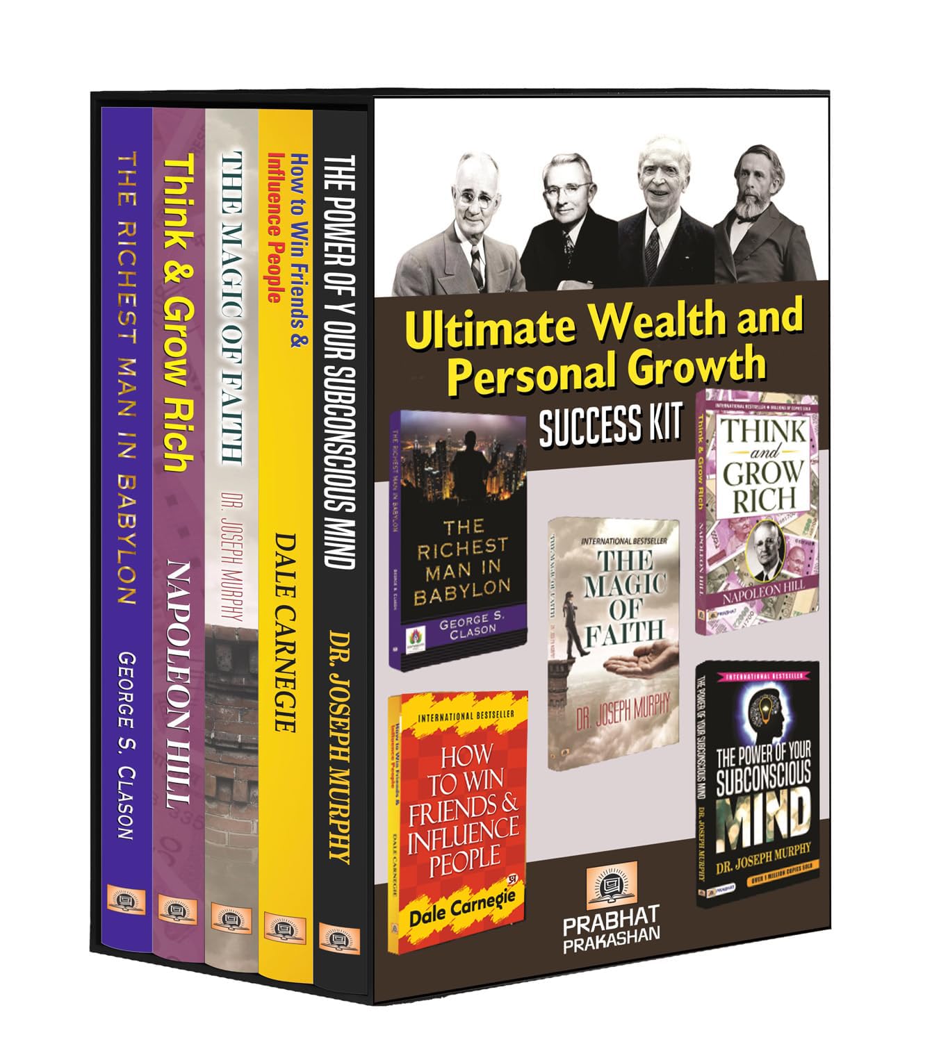 Personal Growth And Wealth With Self Help (Set Of 5 Books) (Paperback, Dr. Joseph Murphy, Dale Carnegie, George Samuel Clason, Napoleon Hill) Unknown Binding