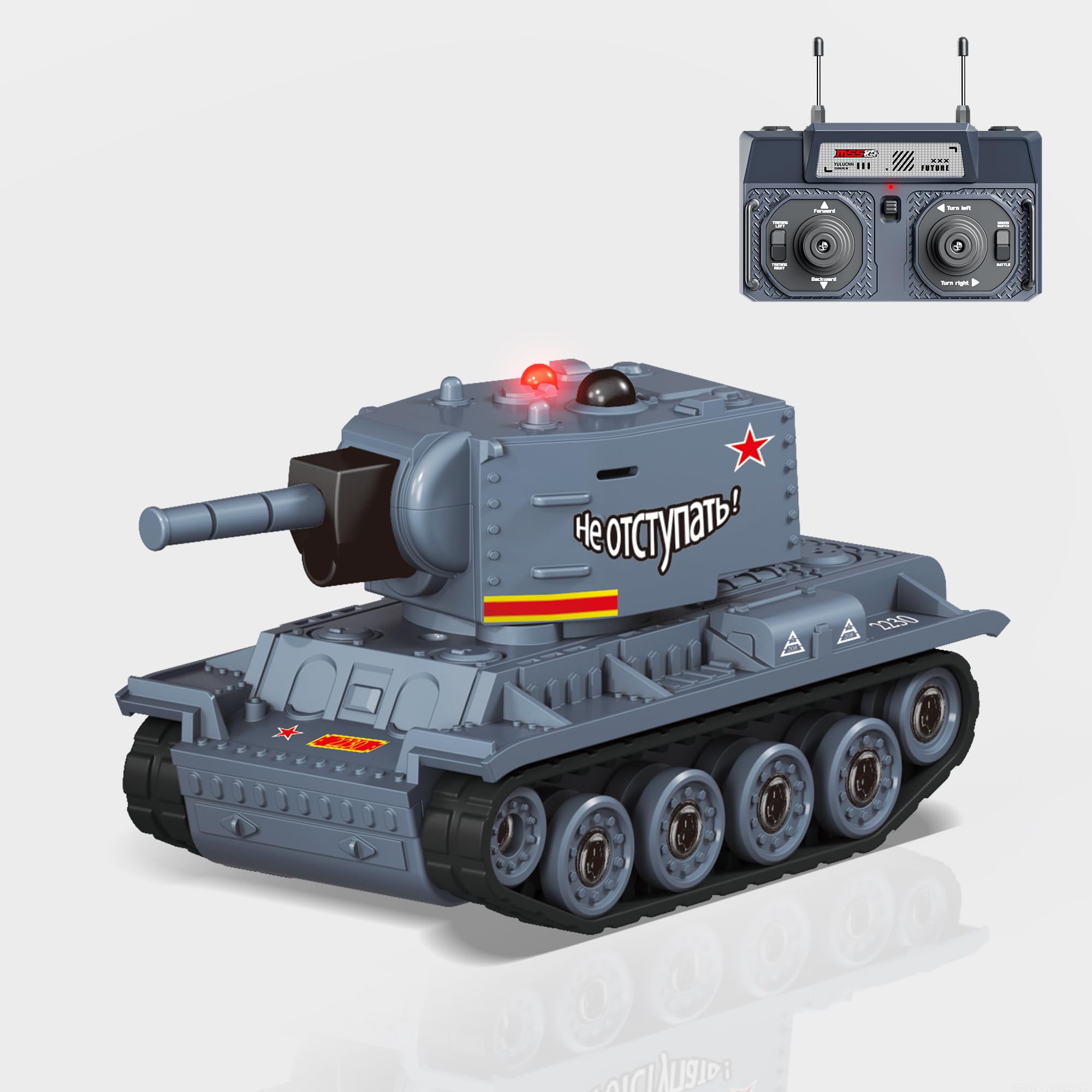 BRRRRT1/64 Remote Control Military Vehicles with Infrared Shoot,Mini RC Tank with 330° Rotating Turret and Sound & Lighting, RC Tank That Shoots Toy