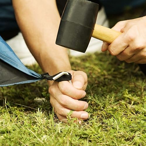 Miniatura 7 de Paquete de 100 estacas de acero galvanizado de 6-3/4 pulgadas para tienda de campaña, estacas de jardín, ganchos de valla para camping, refugios