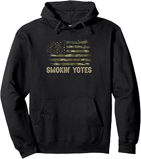 Coyote Hunting Patriotic American Flag Yote Hunter Coyote Pullover Hoodie