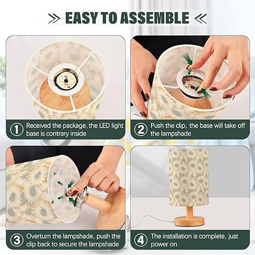 Miniatura 4 de Lámpara de escritorio Lámpara Led Moderno Floral Hermoso Rosa Lámparas de Mesa para Niños Mesa de Vidrio lampara de mesa para habitación