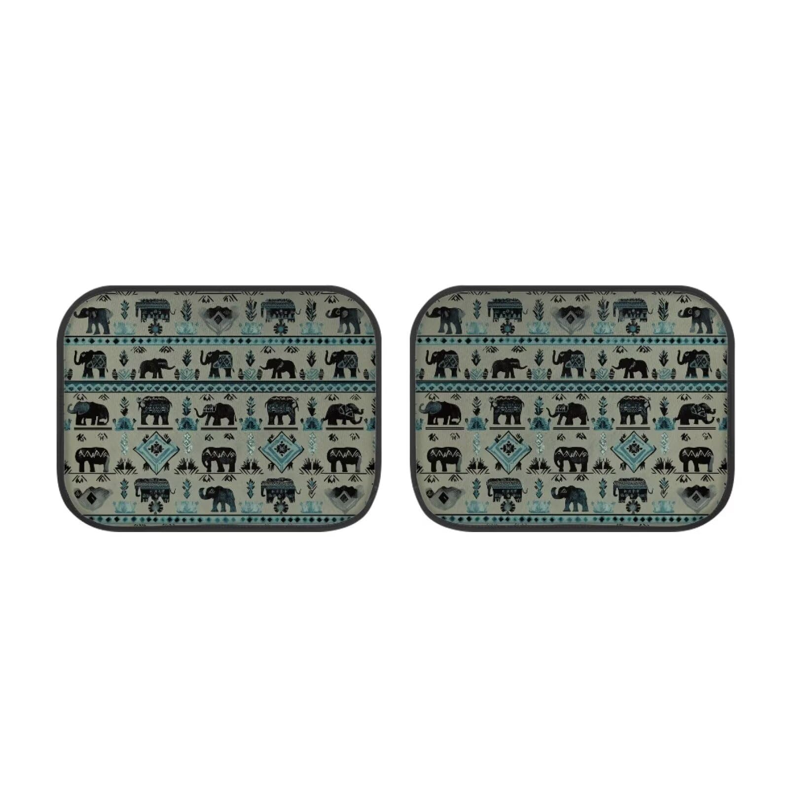 Fishoutleap Car Rear Seat Floor Mats for Women Rubber Backing Universal Car Floor Mats Western Design Non-Slip Protection