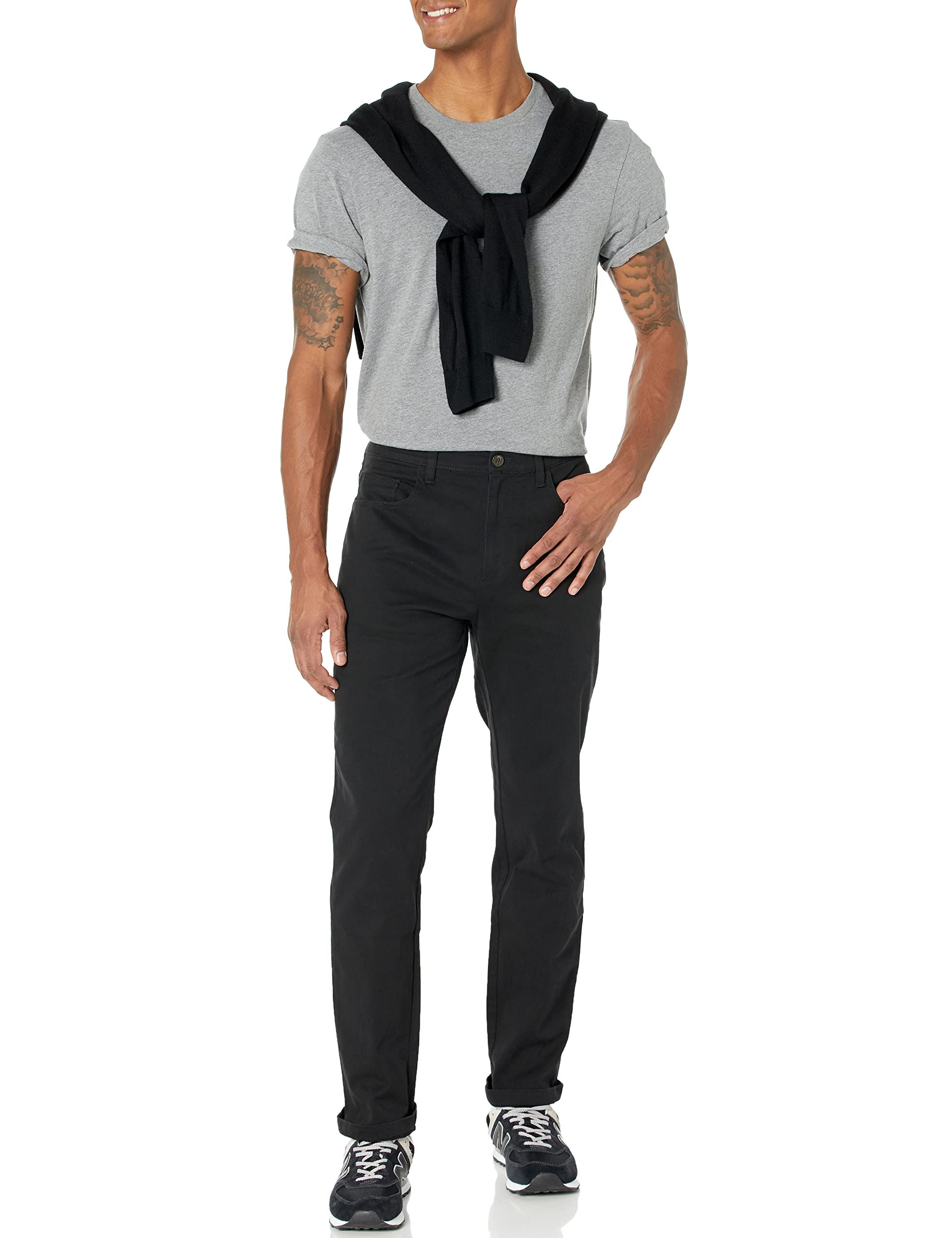 Amazon Essentials Men's Chinos, Athletic Fit, Work Pants, 5-Pocket, Comfort Stretch