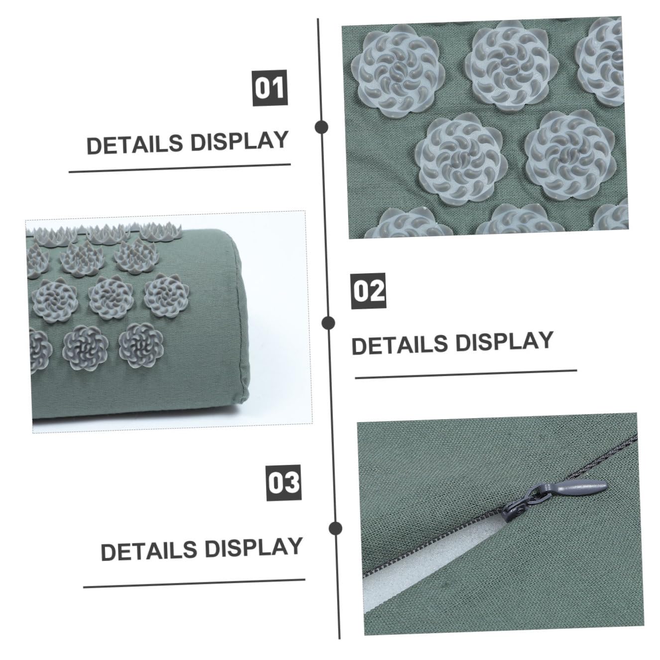 Anneome Tapis D'acupression Paquet de Transport Facile à Porter Coussin Massant Kit et 2 Pièces en Tissu Coton avec pour Soulager les Douleurs Musculaires
