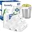 2.6 Gallon 350pcs Clear small Trash Bags Strong Clear Garbage Bags, Bathroom mini Trash Can Bin Liners,Plastic Bags for home waste basket liner, fit 10 Liter, 2,2.6,3GalClear 350)