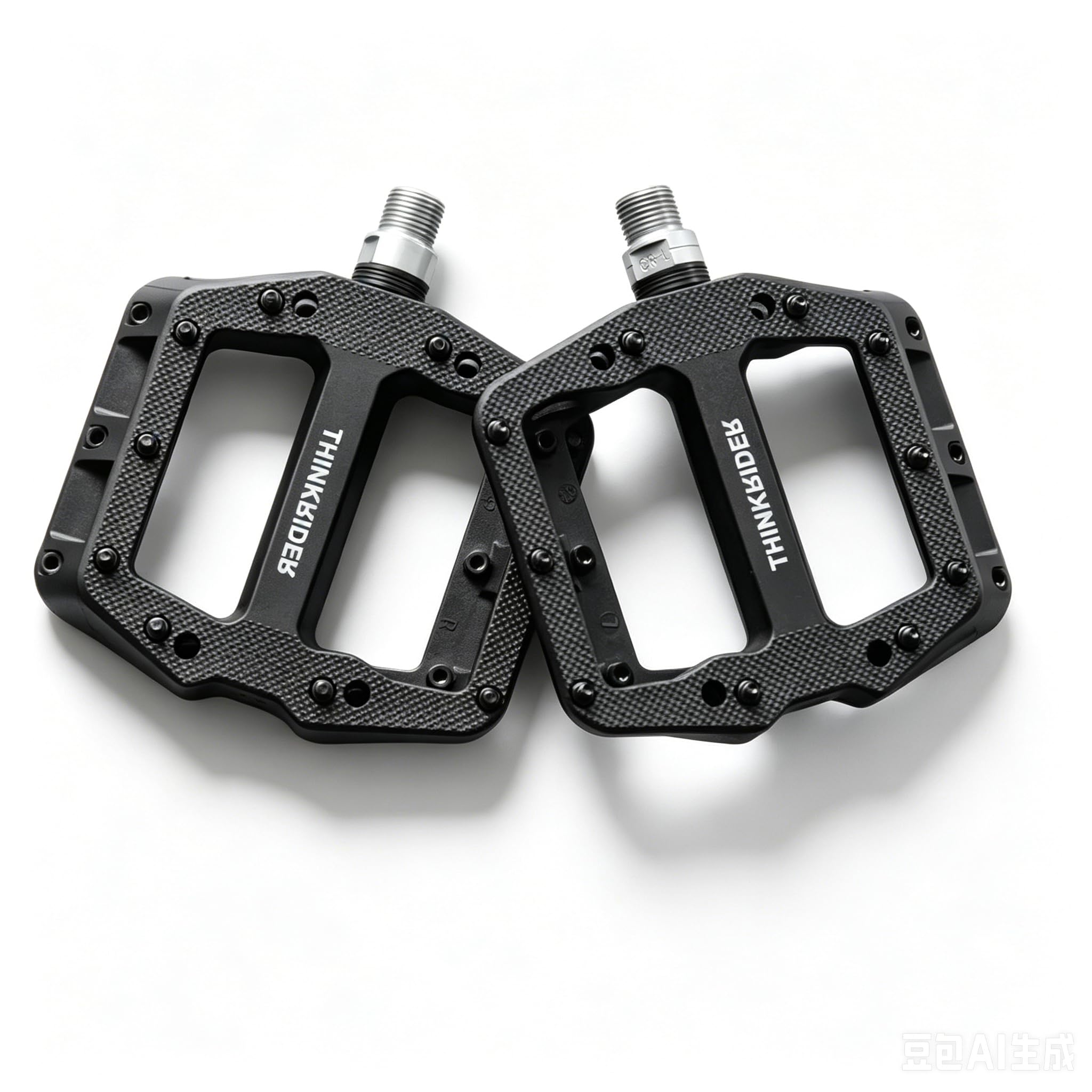 ThinkRider Pedales de bicicleta planos MTB Road 3 rodamientos sellados pedales bicicleta pedales montaña plataforma ancha accesorios Bicicleta
