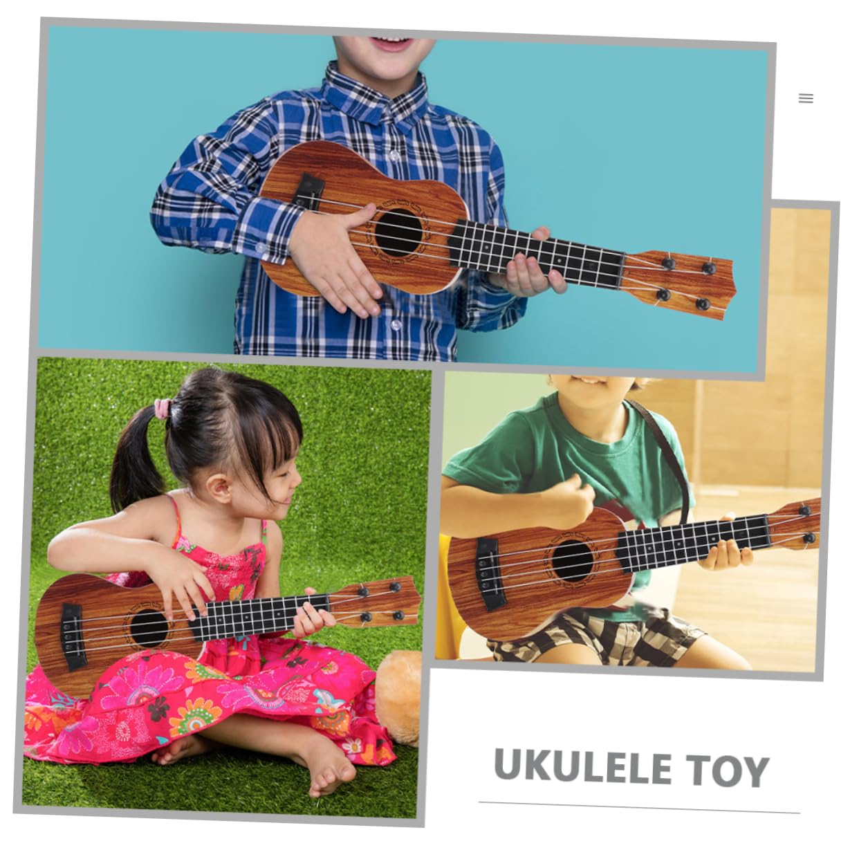 Ukelele De Juguete Infantil Diseño Realista Instrumento Musical para Niño para Mini Niño y
