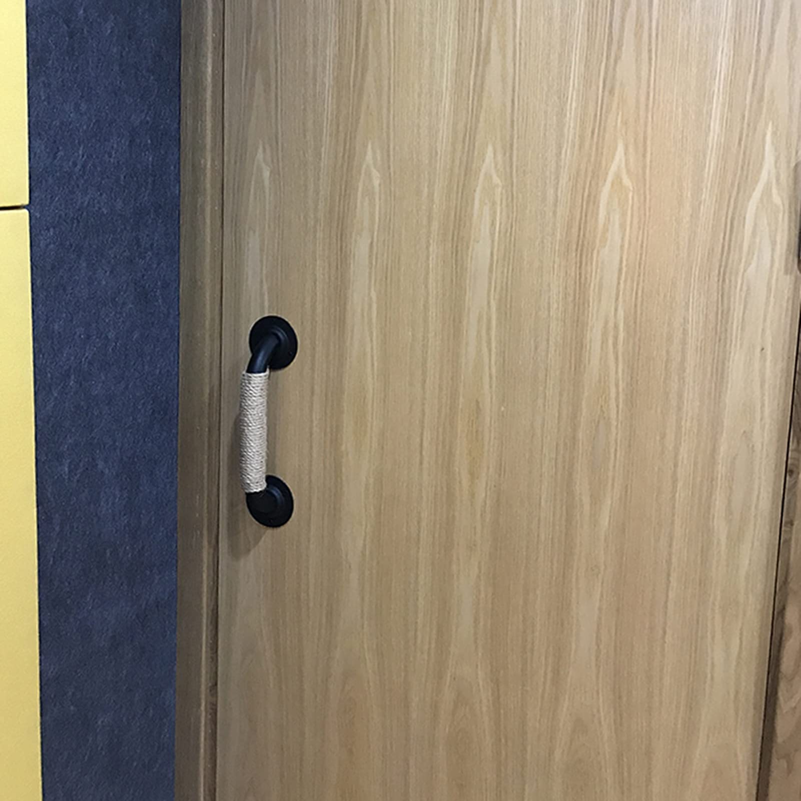 Manija de puerta de granero Manija de cuerda de hierro forjado, Manija de puerta de madera corrediza Herrajes para puertas de armario, Manija de cobertizo de jardín, Barra de puerta de garaje para e