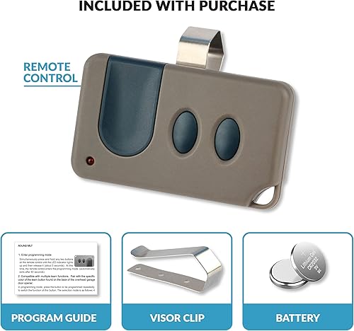 Miniatura 3 de Garage2Go Reemplazo remoto de puerta de garaje para Sears Craftsman (139.53681) 971LM (botón rojo de aprendizaje) (paquete de 2)