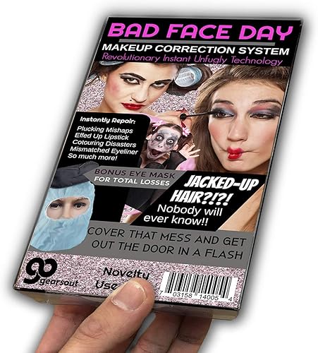Miniatura 3 de Máscara para el día de la cara mala, sistema de corrección de maquillaje, regalo de broma, tratamiento de belleza novedoso para mujeres con máscara