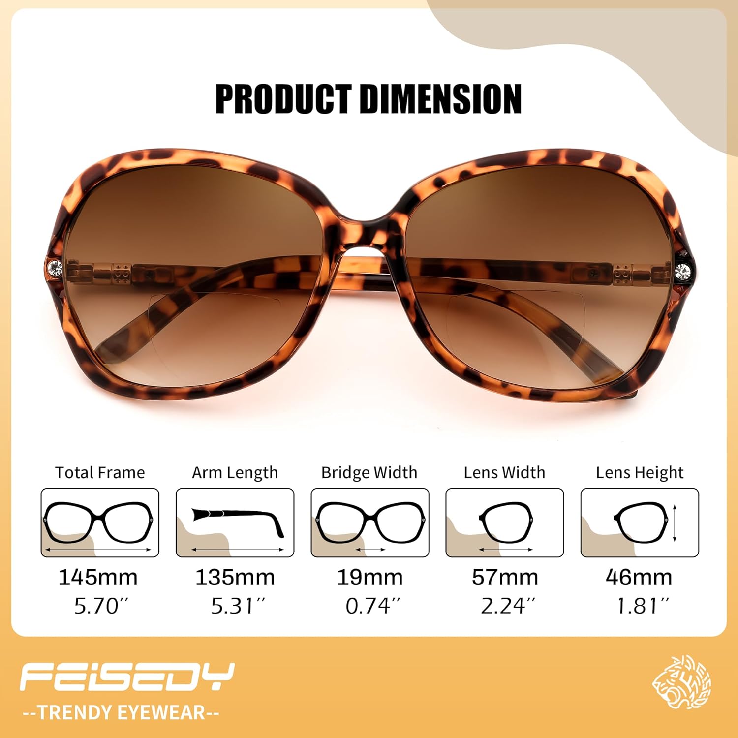 FEISEDY Fashion Bifocal - Reader Sunglasses, Butterfly, Blue Light Blocking Reading Glasses - UV400 Protection B0286 - Image 6