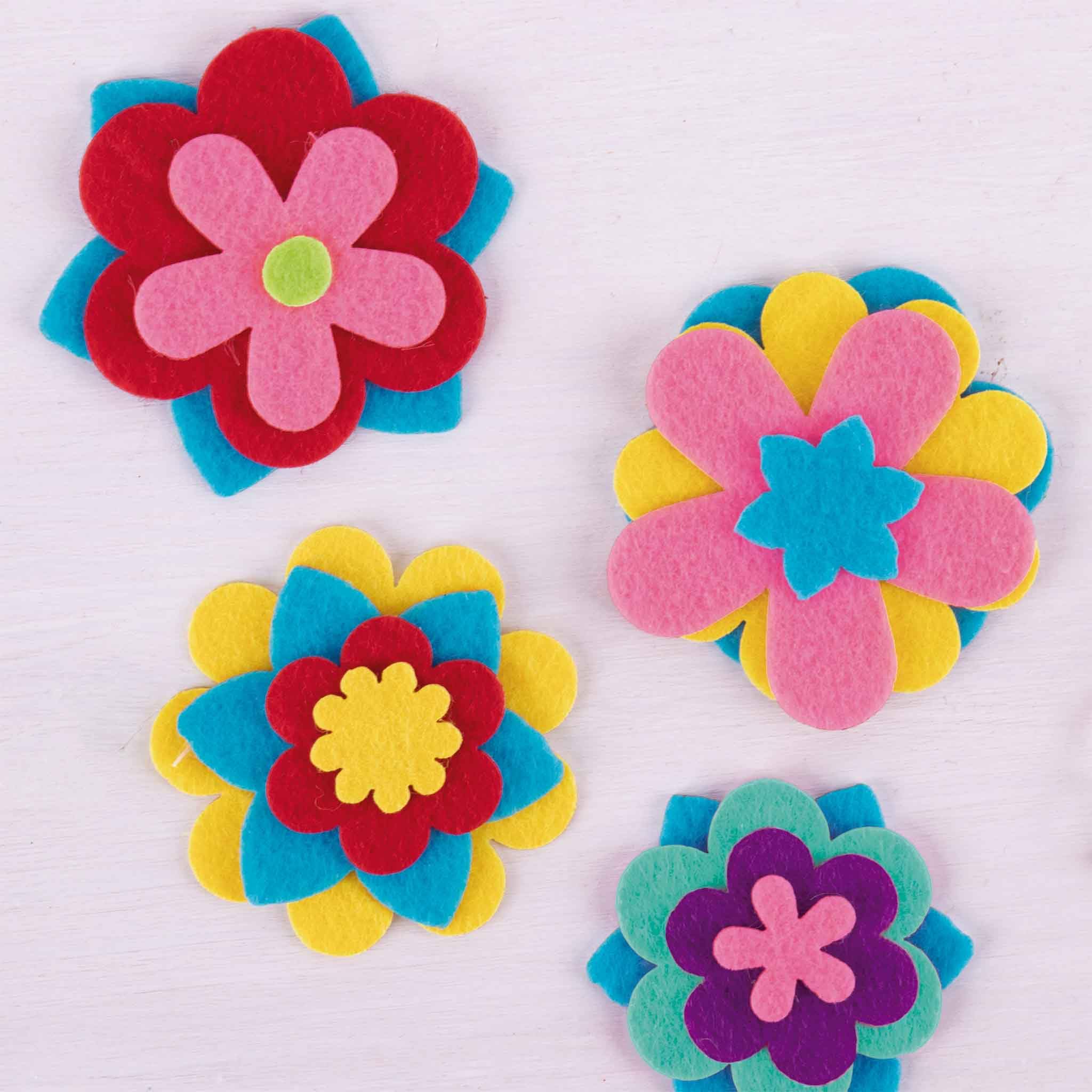 60 Fiori In Feltro Colorati NBEADS – Applicazioni Per Cucito, Decorazioni Fai Da Te, Patch Floreali Da 35 Mm