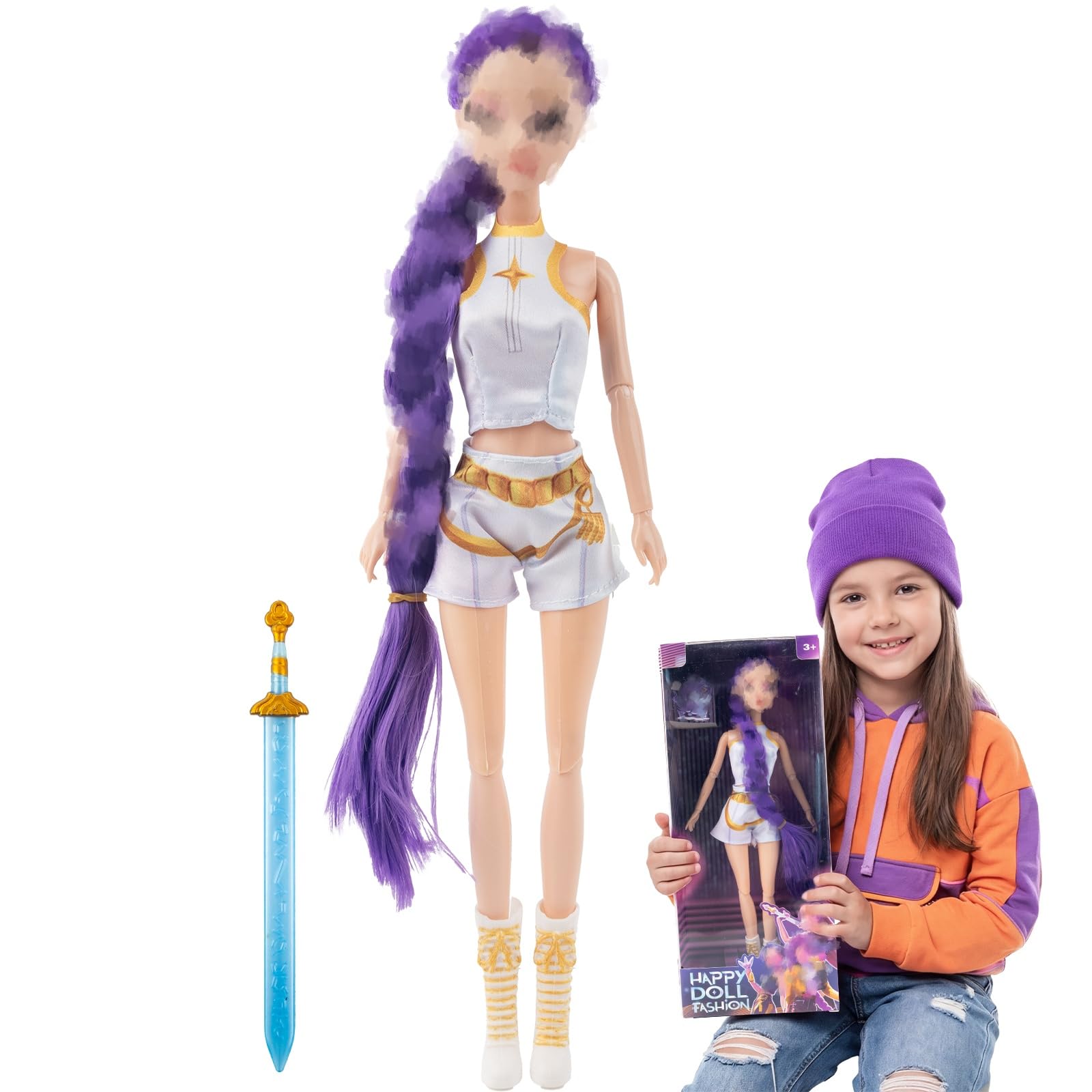 Kids Toys Hunter Figures, Cute Dolls & figurine with Movie Pop Singer Idol Collectible Models Set Anime Action Figures Fan Merch for Display Desk Decor Carnival Christmas Birthday Gifts