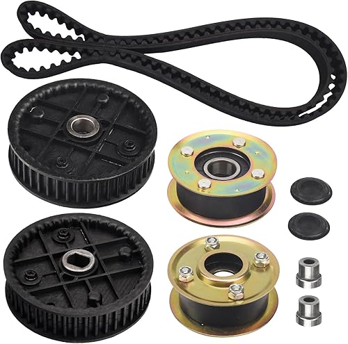 Kit de polea 131-4529 con correa 120-3335 y piñón 121-9100 para Toro 30" Time Master para Exmark Commercial 30" Walk-Behind ECS180CKA30000,