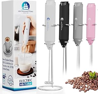 Electric Milk Frother Handheld, Battery Operated Whisk Beater Foam Maker for Coffee, Cappuccino, Latte, Matcha, Hot Chocol...