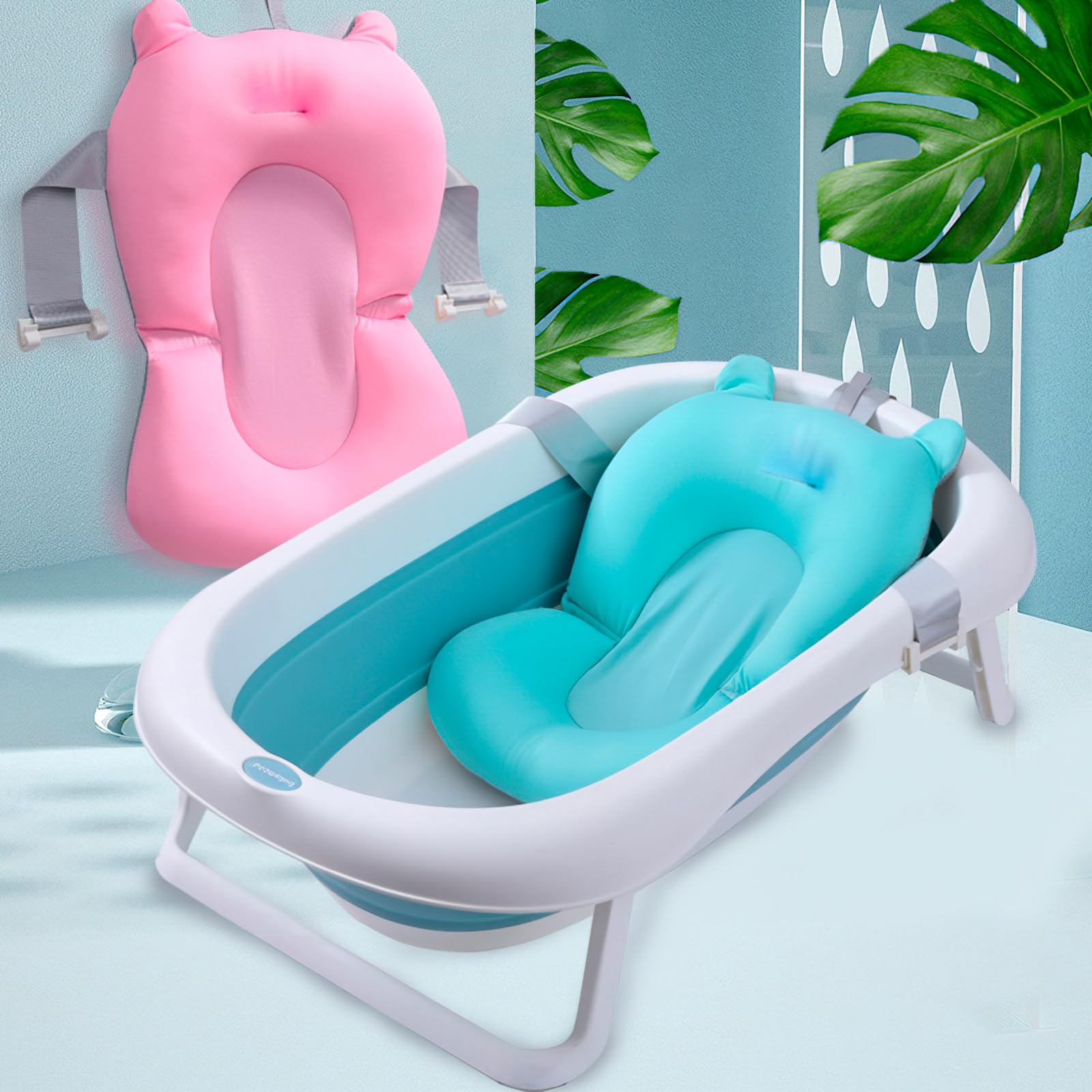 Siège de bain pour bébé 0-12 mois bleu