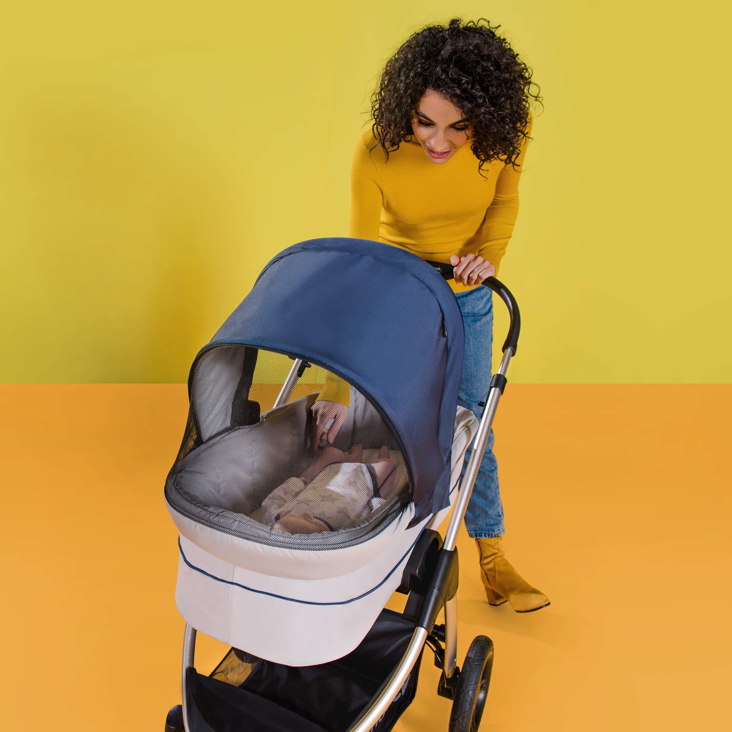Hauck Nacelle Poussette Combinée Saturn R Mars 9 kg Matelas Doux Inclus Capote Pare-Soleil Bleu