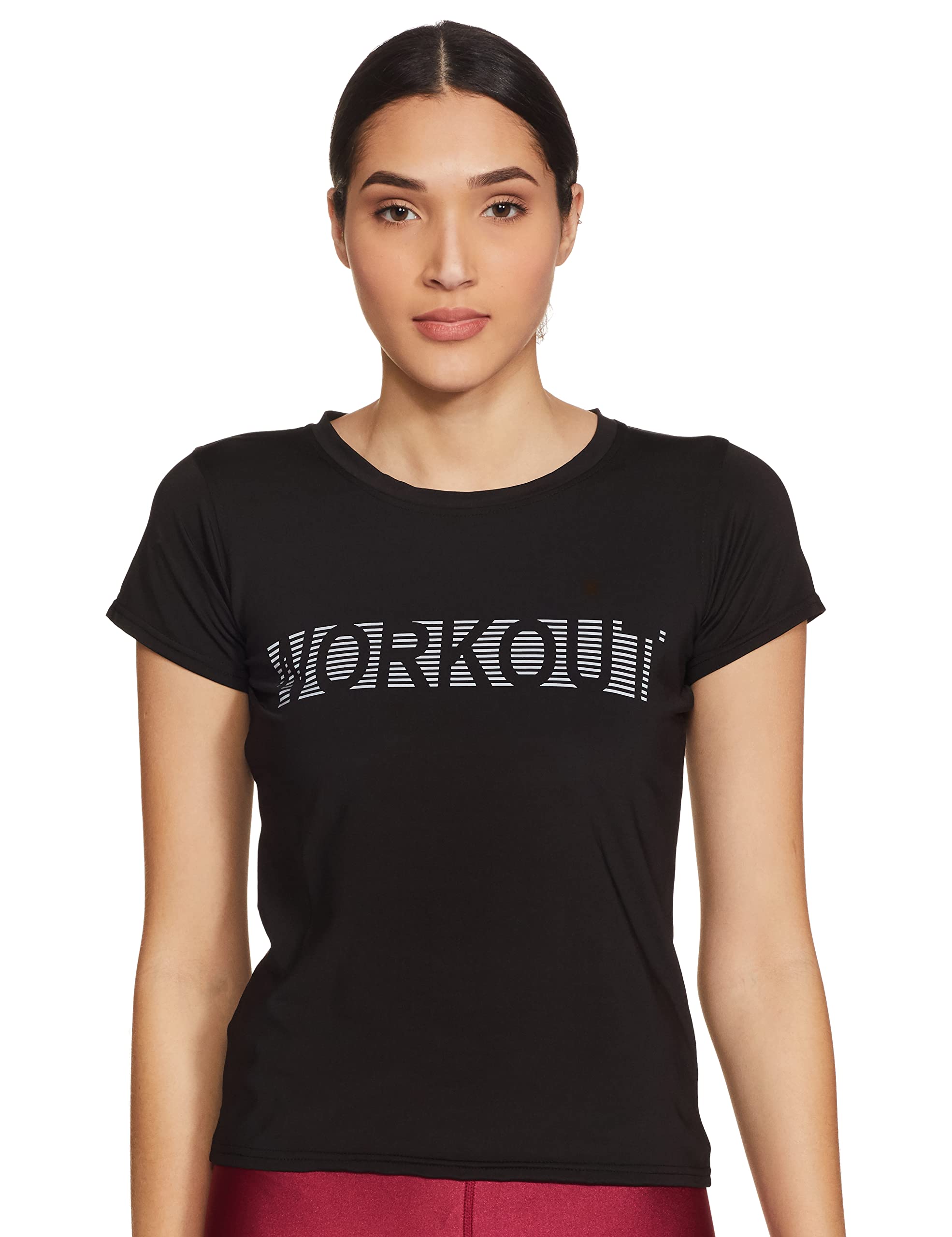 clovia Women's Polyester Comfort Fit Active Text Print T-Shirt-picture-28