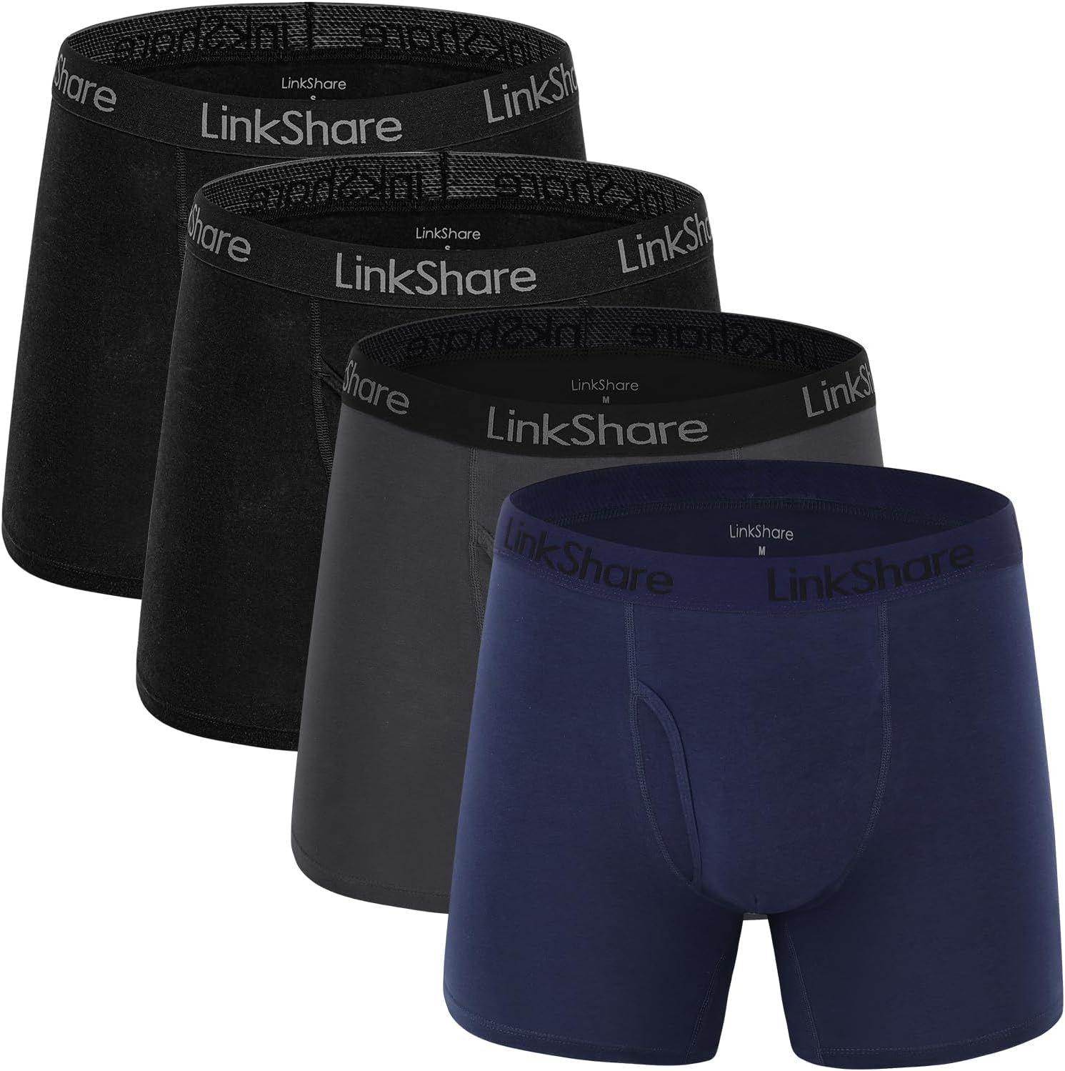 Ocean Blues Soft Breathable Men's Boxer Briefs Pack(4) Tagless Men's Underwear,Comfortable Choice for Daily Wear - Image 2