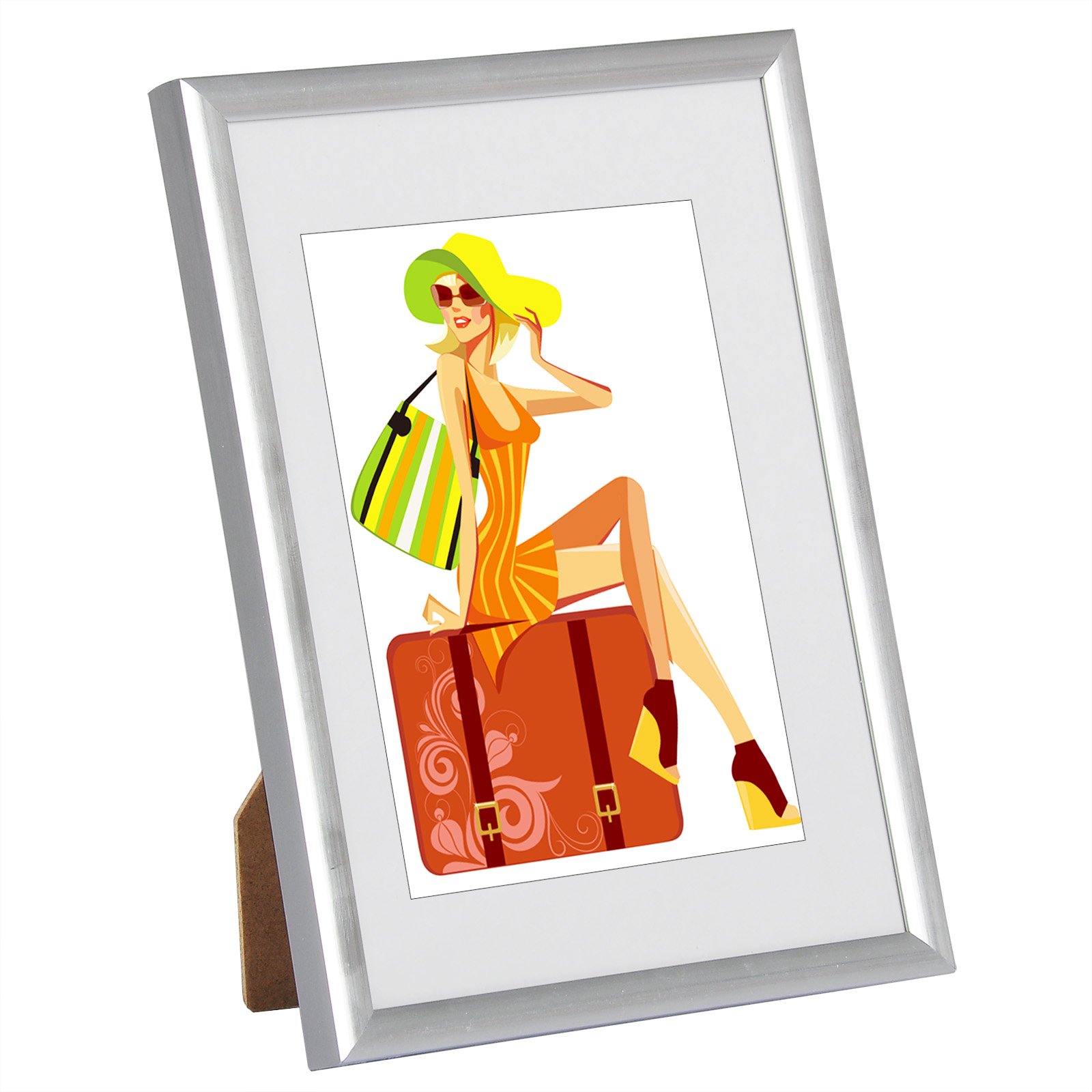 WOLTU #315 ramka na zdjęcia, galeria zdjęć z passe-partout, galeria zdjęć, tworzywo sztuczne i prawdziwe szkło, styl New Life, srebrna, 10 x 15 cm, zestaw 15 sztuk