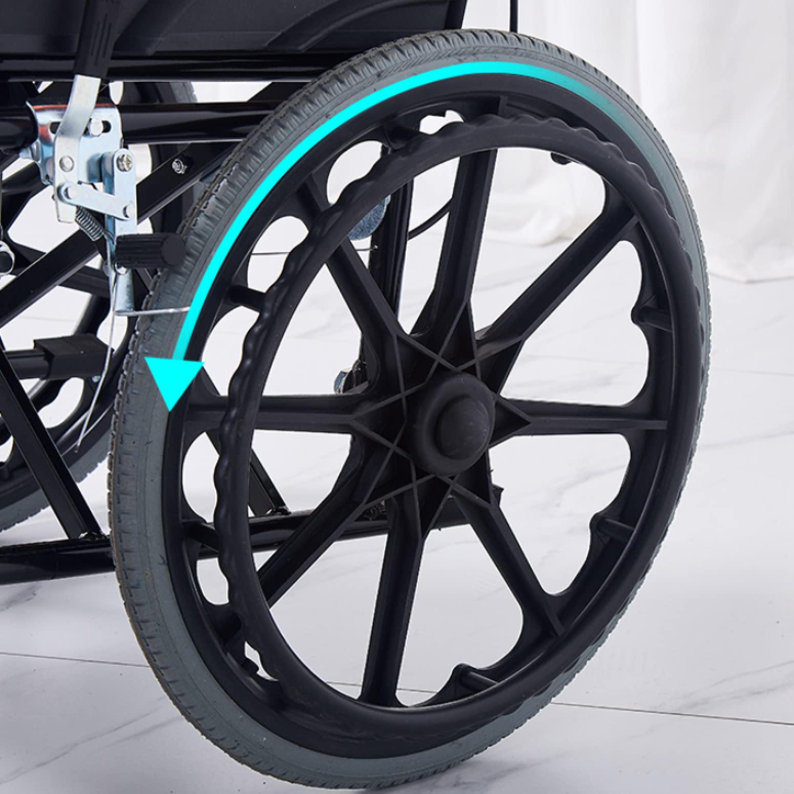 Dispositivo Di Mobilità Per Sedia Da Viaggio Semovente Per Sedia A Rotelle Portatile Mobile Pieghevole Per Uso Domestico Con Poggiapiedi E Schienale Per Anziani E Portatori Di Handicap