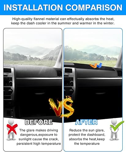 Miniatura 3 de Autorder Ajuste personalizado para tablero de salpicadero, Dodge Charger 2008, 2009, 2010, accesorios para cubierta de salpicadero, alfombrilla de