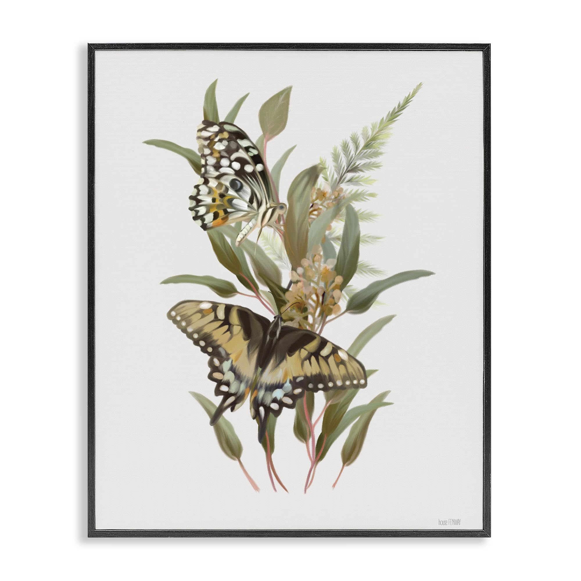 Tableau papillons Stupell Industries blanc 40x50 cm pour créer un salon nature et relaxant