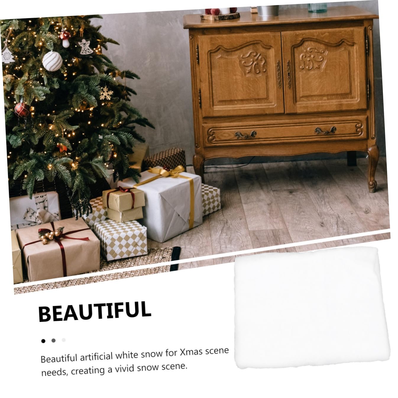 MAGICLULU 2 Pièces Coton de Neige Artificielle couvertures d'extérieur Neige de noël Decoration Hiver décoration Hiver Tapis décor extérieur Neige de Coton décor d'hiver Neige Doux décorer
