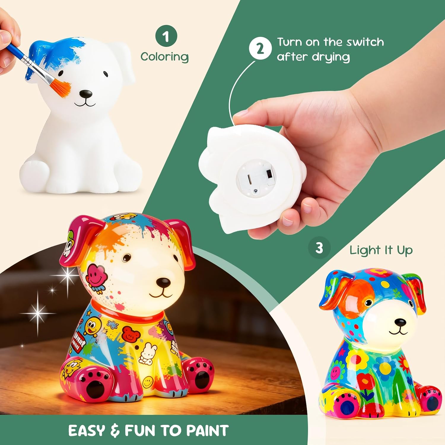 Paint Your Own Dog Lamp Kit