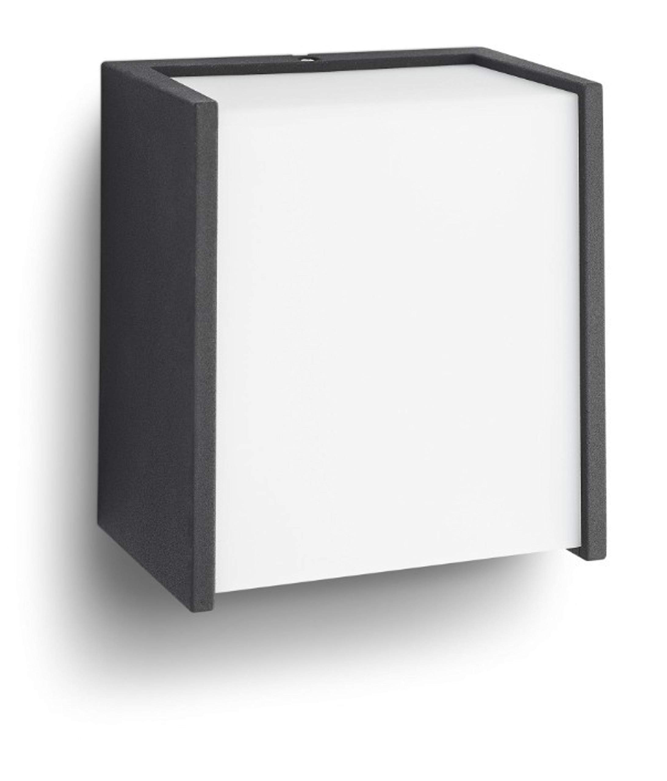 Philips Macaw LED Outdoor Wall Lamp, Black
