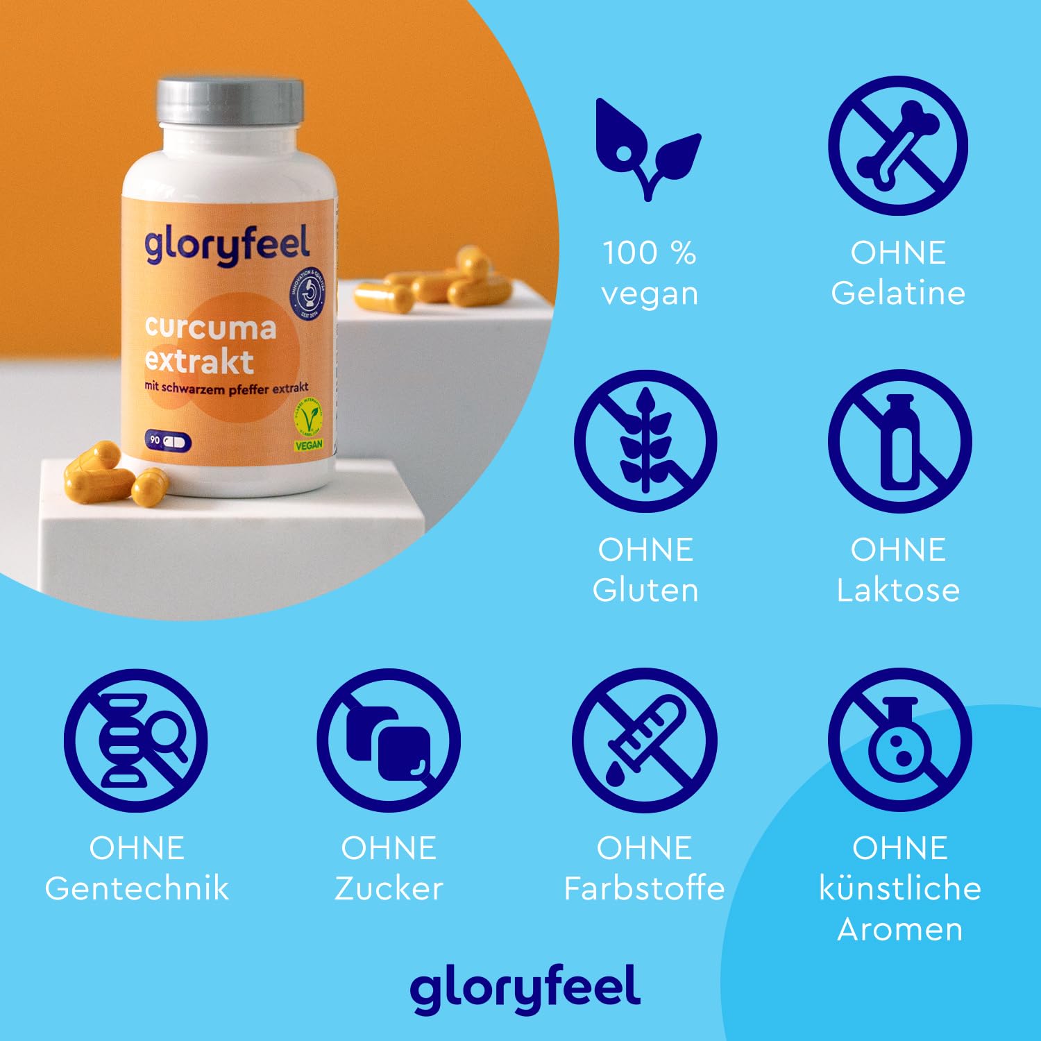 Curcuma Extrakt 17000mg*- 95% Extrakt, Höchster Curcumin Gehalt - Mit Bio Kurkuma Pulver + Schwarzer Pfeffer + Piperin - Vegan, laborgeprüft, ohne Zusätze in Deutschland hergestellt