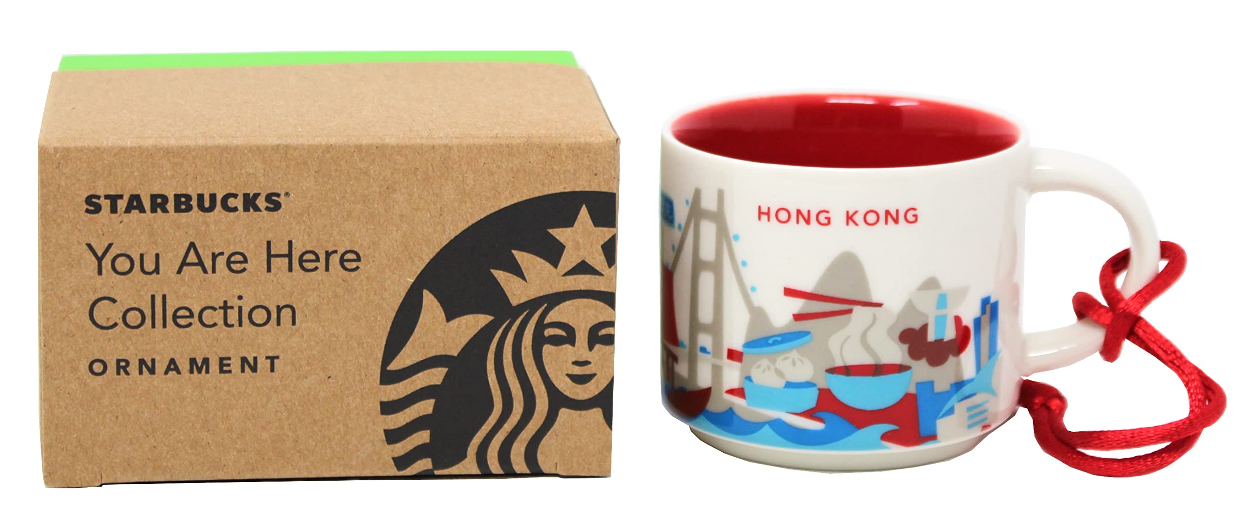 Starbucks You Are Here Series Hong Kong Ceramic Demitasse Ornament
