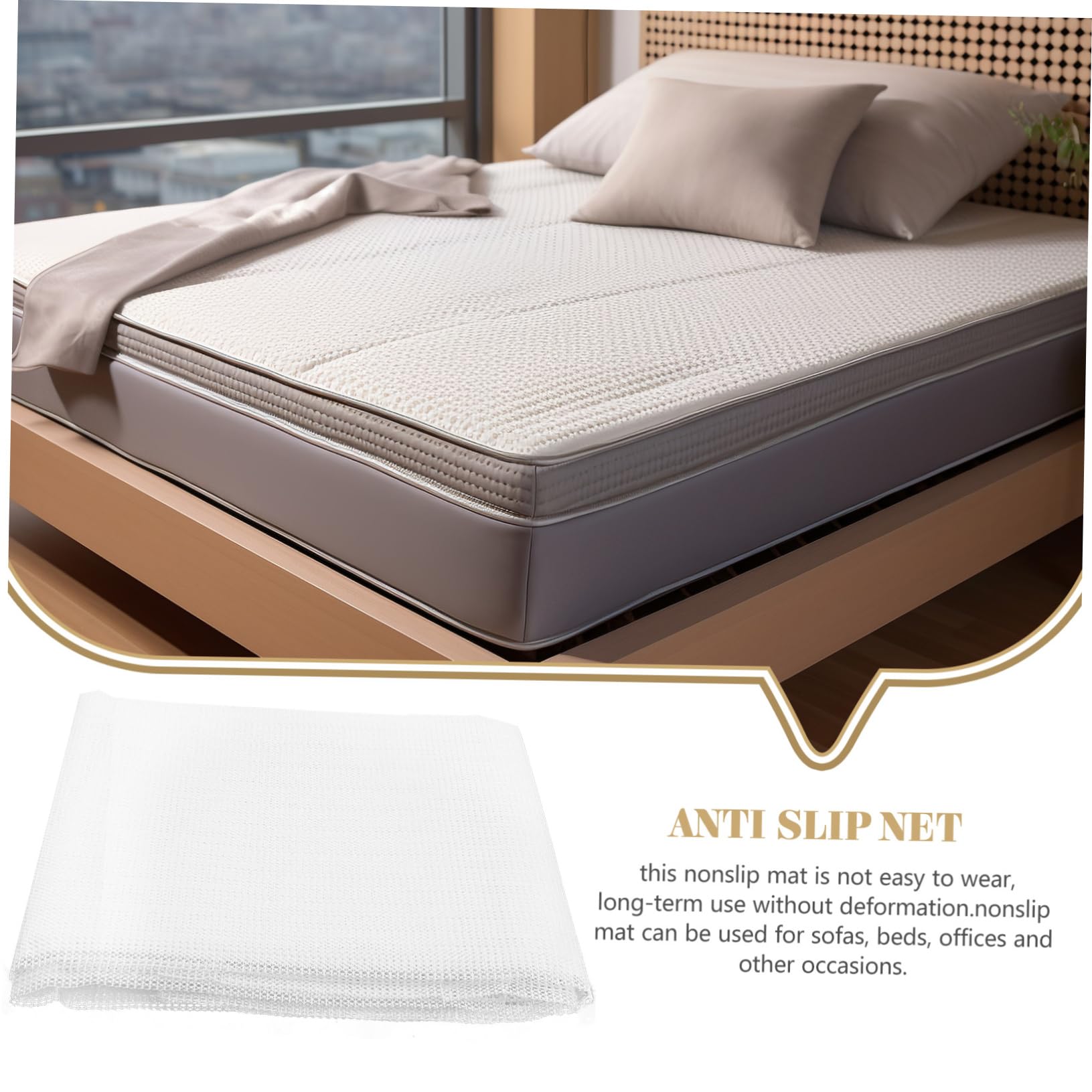 LIFKOME Tapis Antidérapant Découpable Coussin De Sol Résistant pour Salon Chambre Cuisine Et Bureau Utilisation Et Pratique