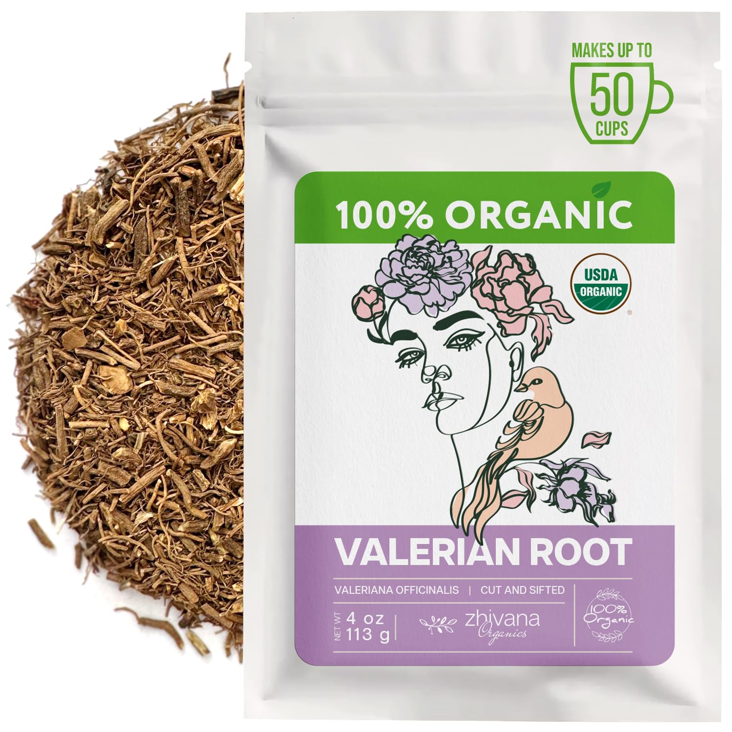 Organic Valerian Root Tea (4oz.) - Te De Valeriana Organica Para Dormir y Ansiedad - Valerian Tea - Valarian Roots Herb to Support Sleep, Healthy Stress Response, Relax Muscles