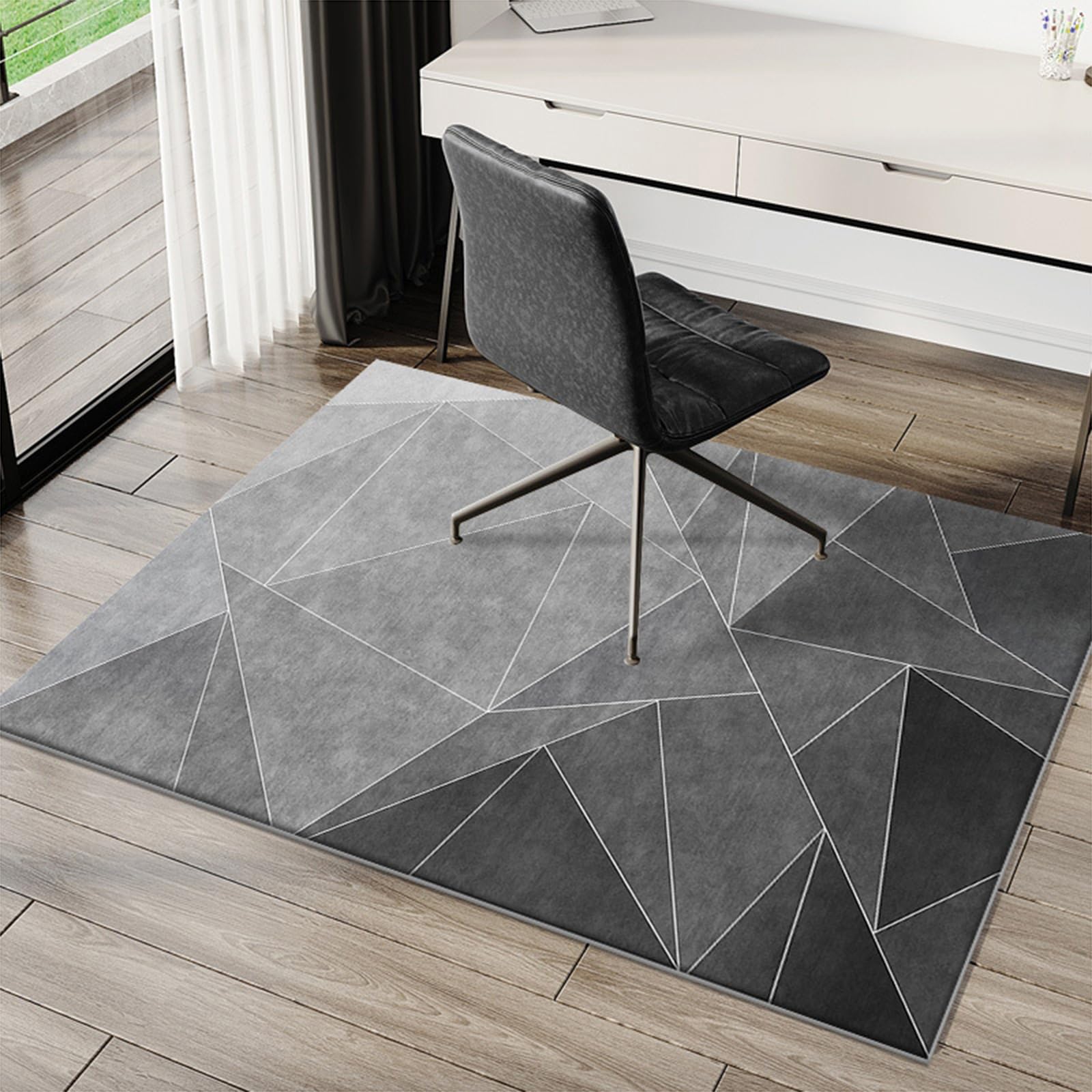 Tappeto Sedia Ufficio Protettore del Pavimento Tappeto Salvapavimento Antiscivolo AntiGraffio Tappeto Sedia Gaming Tappetino Pavimenti per Parquet E Piastrelle,H,160x230CM
