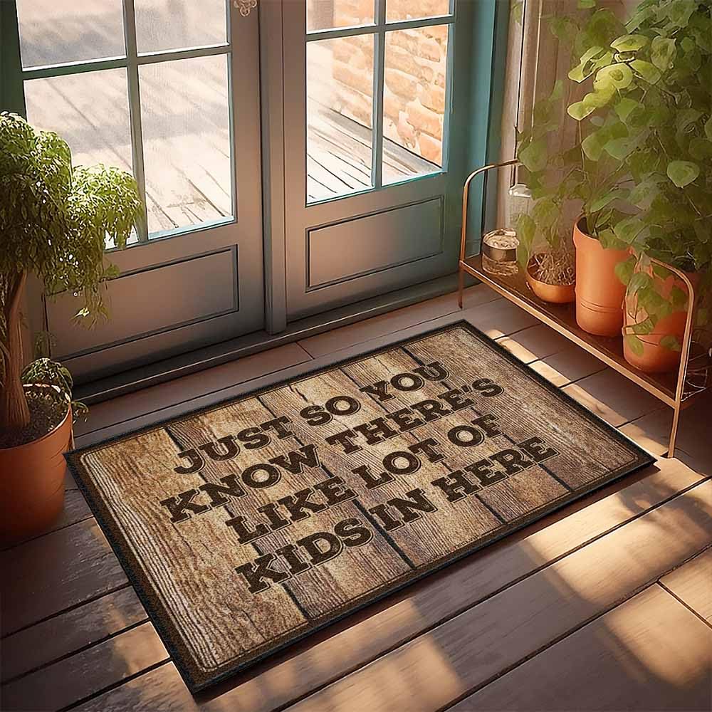 Tapis d'hiver d'extérieur Dsoluuing 50x80 cm imprimé enfants en couleur pour entrée de maison
