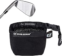 Vista 15 de Club Scrub Bolsa de limpieza para palos de golf y pelotas de golf, forro impermeable con tecnología de cara limpia, clip desmontable, lavable a