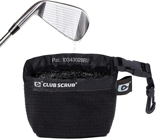 Club Scrub Golf Club and Golf Ball Cleaning Bag, Waterproof Clean Face...
