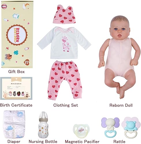 Miniatura 7 de JIZHI Bailyn - Muñecas realistas de bebé Reborn de 20 pulgadas, muñeca de bebé realista de cuerpo suave como muñecas de bebé, recién nacido de la