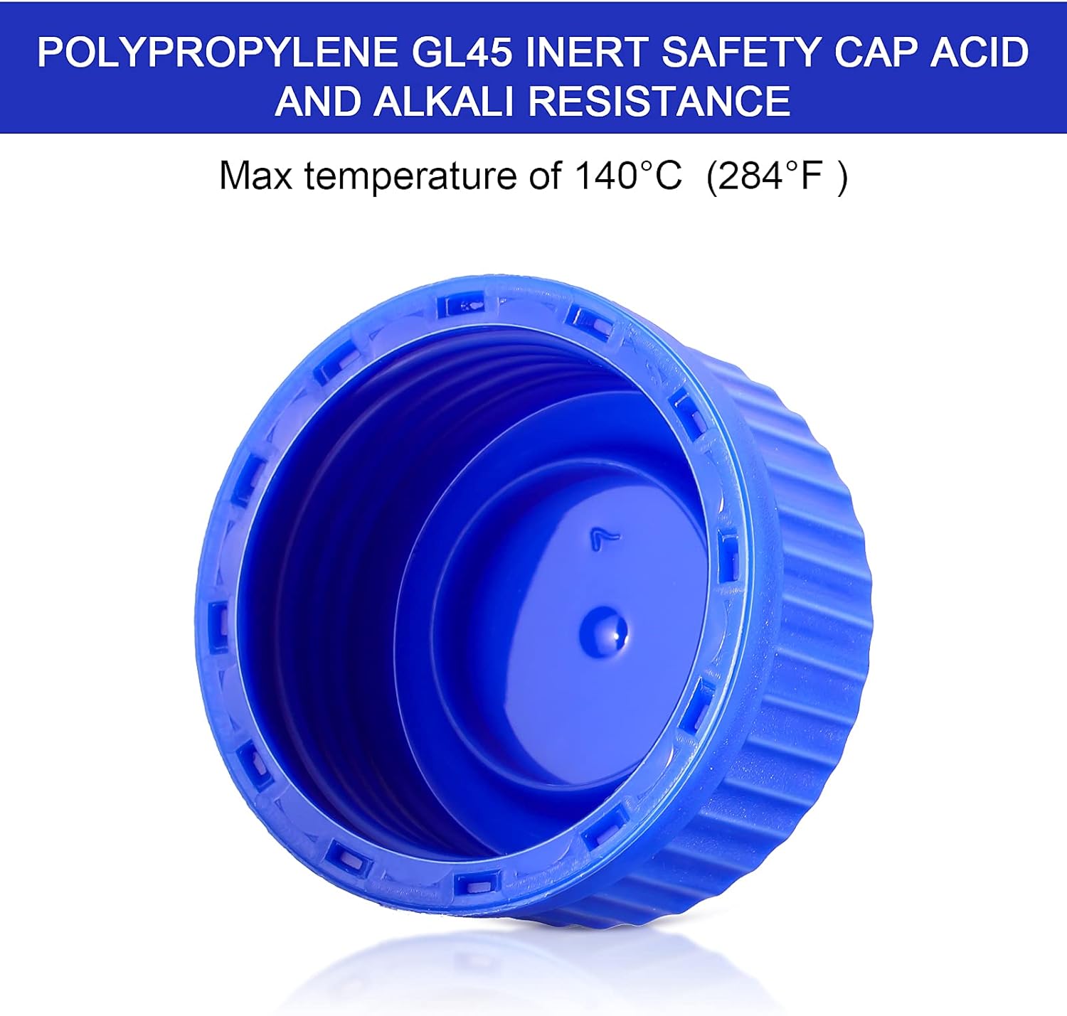 Patelai 4 Pieces Glass Round Media Storage Glass Bottles Borosilicate Media Bottles with GL45 Blue Screw Cap for Lab Water Reagent Liquids(500 ml)