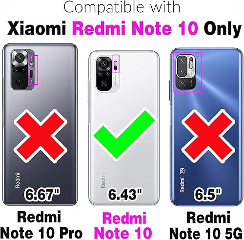 Miniatura 2 de Asuwish Funda de teléfono para Xiaomi Redmi Note 1010S 4G transparente TPU cubierta de celda no amarillenta, delgada, híbrida, a prueba de golpes,