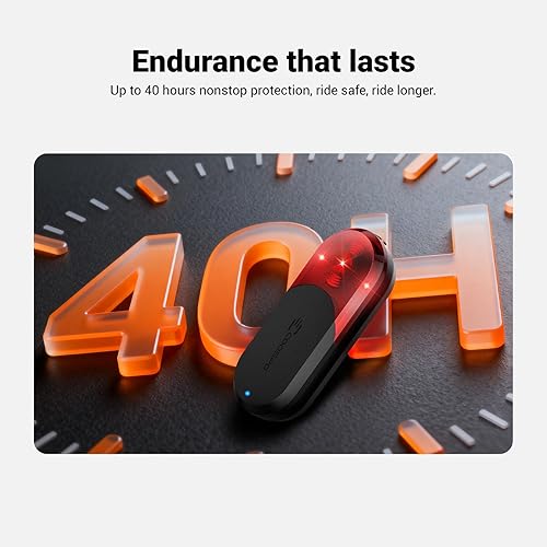 Miniatura 6 de COOSPO Luz trasera de radar para bicicleta TR70, alertas visualesaudibles para vehículos en 459.3 ft, resaltado de freno automático, 7 modos de