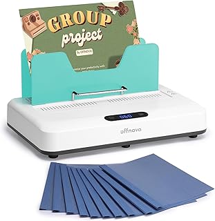 OFFNOVA Thermal Binding Machine 500 Sheets Capacity, No Preheat, Air Cooling, Book Binder Machine with 20 Binding Covers, for A4/A5/Letter Size Business Documents, Office and Homeschool Projects