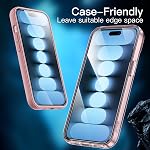 JETech Screen Protector for iPhone 15 6.1-Inch, Bubble Free, Tempered Glass Film with Easy Installation Tool, Case-Friendly, HD Clear, 2-Pack
